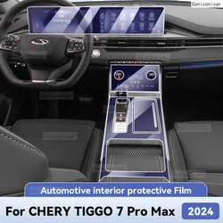 For CHERY TIGGO 7 PRO Max 2024 TPU Car Interior Protection Film Sticker instrument Center Control Navigation Screen Panel