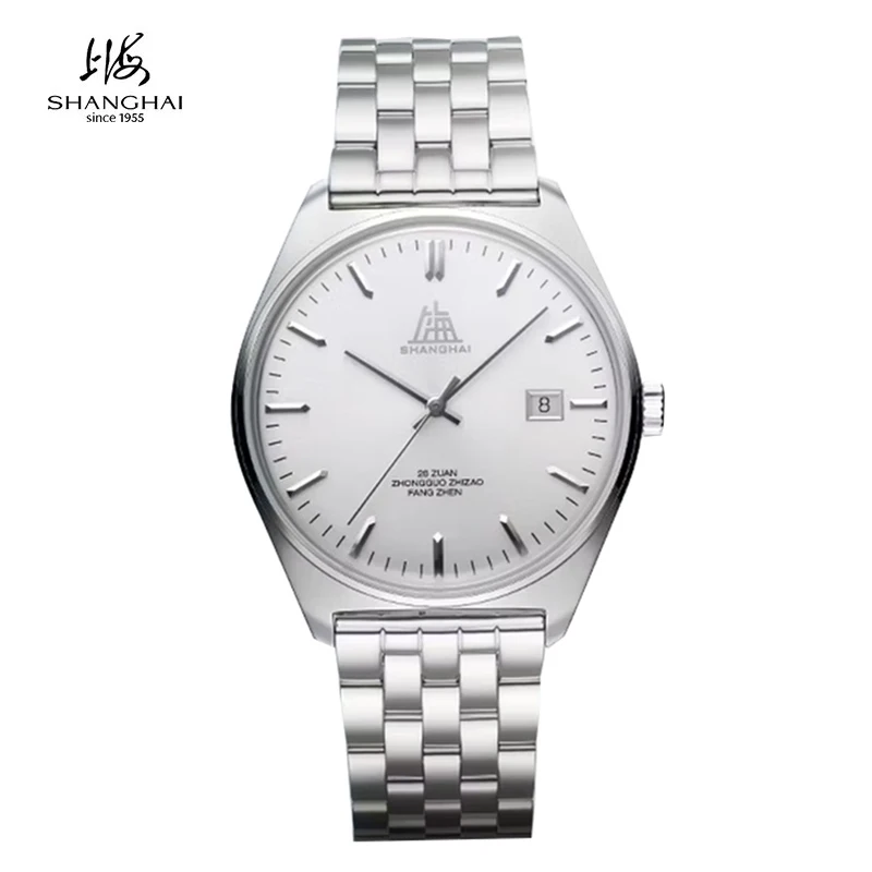 

Мужские автоматические механические часы Shanghai Watch, водонепроницаемость 50 м, сапфировое стекло, ретро-стиль, повседневные модные часы S5100