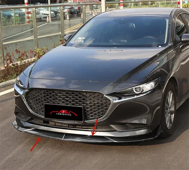 

For Mazda 3 AXELA 2020-2021 ABS Chrome Bumper front shovel Bumper front lip Spoiler Anti-scratch protection car accessories