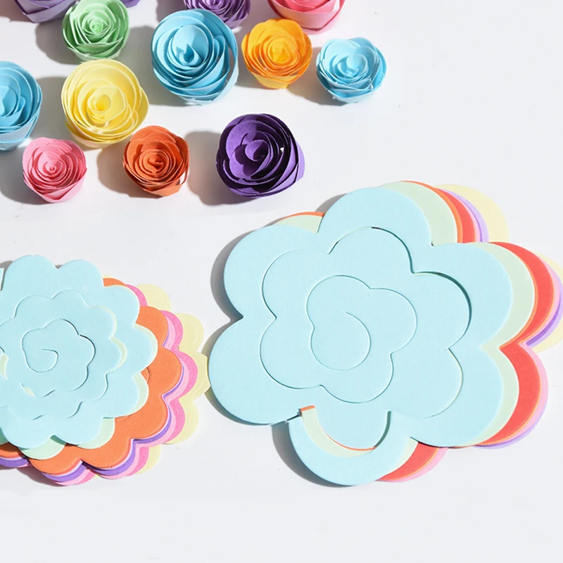 20/40 قطعة شرائط الورق الوردي اللف الملونة اليدوية اوريغامي DIY بها بنفسك الفن ورق الحرف الزهور تزيين الهدايا اللون اوريغامي ZYF #4