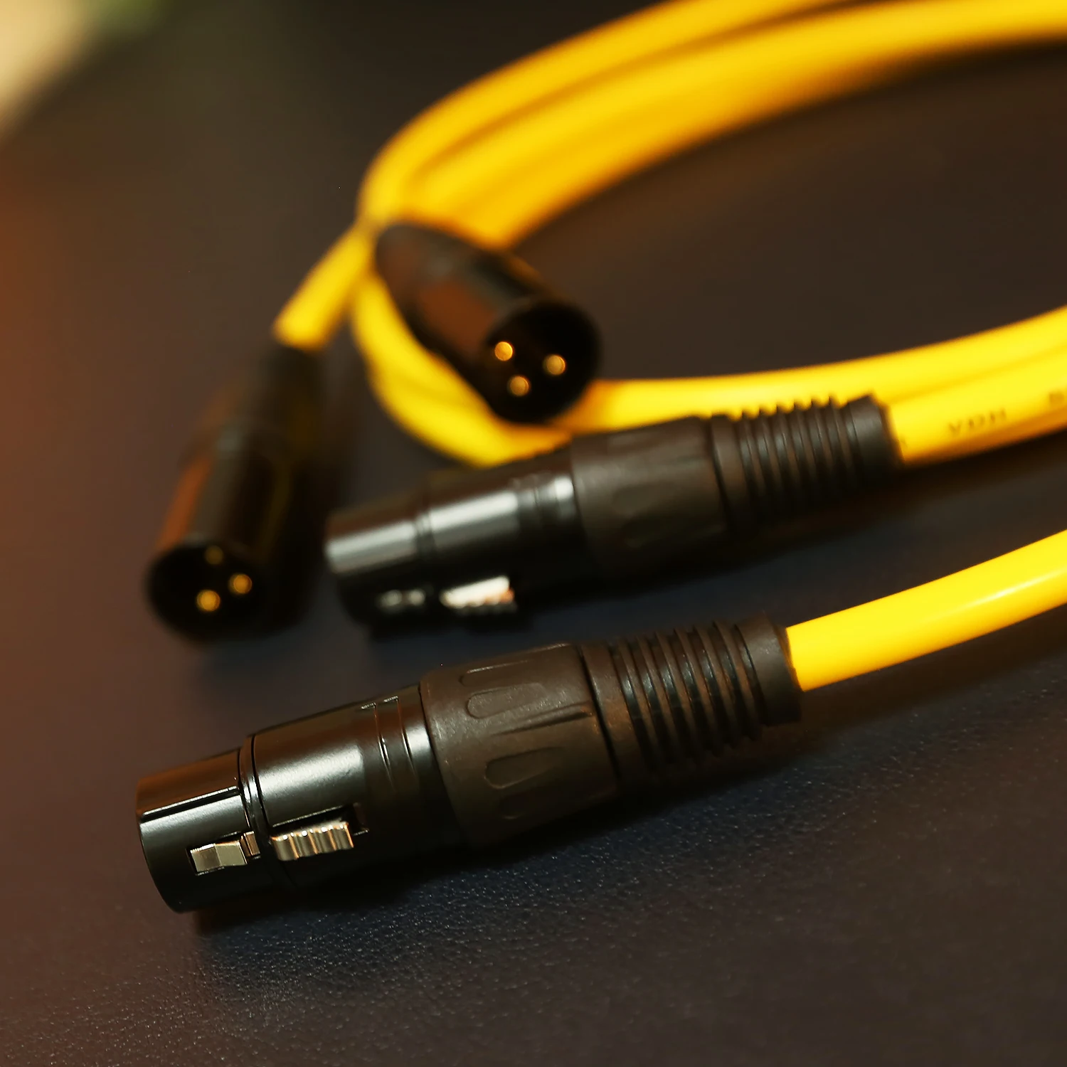 Silver Plated XLR Cable Male to Female Balanced Interconnect  Pair Yellow for AMP DAC CD Mixer Studio Patch