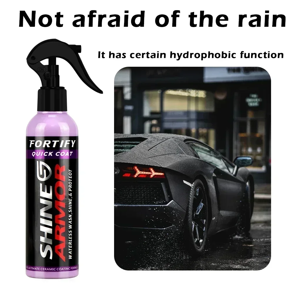 SHINE ARMOR Fortify Quick Coat Ceramic Coating Car Wax Polish Spray Waterless Car Wash&Wax Hydrophobic Top Coat Polish