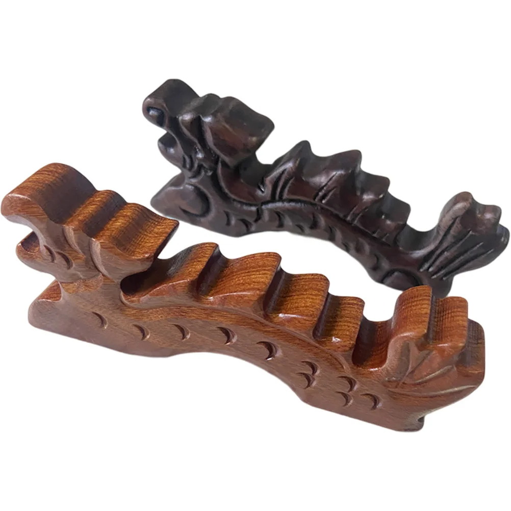 2 قطعة حامل قلم فرشاة رف الخط الخشبي لمكتب الكتابة فرشاة المنظم قاعدة مستقرة حامل القلم للخط الفني