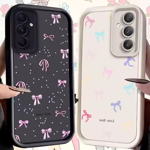 Simplicity Bowknot Case for Samsung Galaxy A73 A72 A71 A55 5G A54 A52 A52S A51 4G A31 A30 A24 A23 A22 A21S A20S A20 A14 Cover