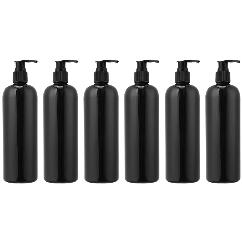 

6 Pcs Shampoo Bottle Plastic Lotion Dispenser Hand Conditioner Press Type Shower The Pet Refillable Travel Bottles