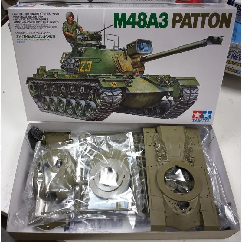 Конструктор TAMIYA 1/35: Американский основной боевой танк M48A3 PATTON, модель 35120