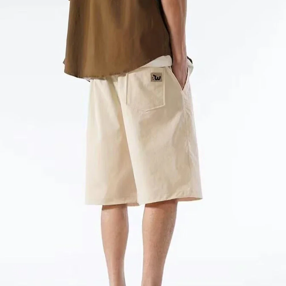 클럽웨어 홀리데이 복장 L M 남성용 스포츠 바지 단색 운동복 반바지 캐주얼 반바지 약간 신축성 있는 단색 패턴