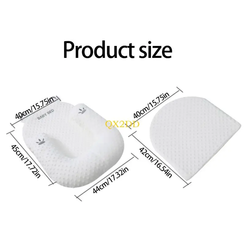 طقم وسائد تغذية الأطفال QX2D مع أغطية قابلة للإزالة، تصميمات مقاومة للانسكاب من أجل رضاعة طبيعية آمنة ومريحة ووقت على البطن #6
