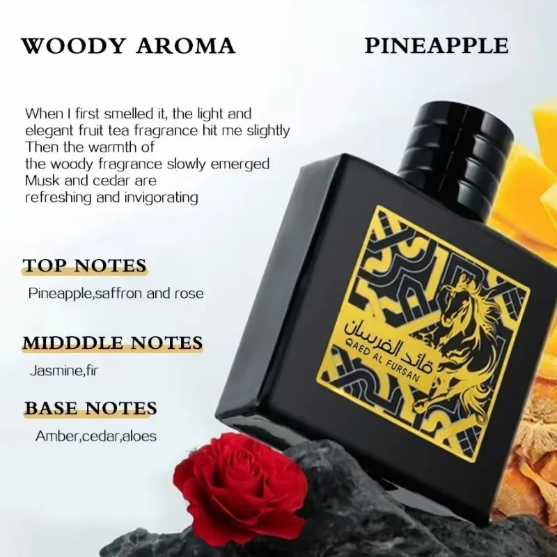 Perfume Original para hombre de 100ml, Perfume árabe de Dubái de alta calidad, fragancia ligera de larga duración, feromonas de Colonia de agua árabe