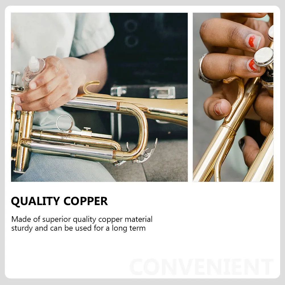 

1 set 1 Set Premium Copper Trumpet B Flat Front Back Hook Replacement Golden Durable For Trumpet Players Small Light