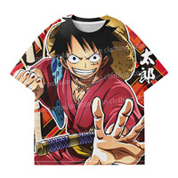 2025 Summer Hot-selling New ONE PIECE Men's Japanese Animation 3D Printing Role-playing T-shirt Casual Street Short Sleeves