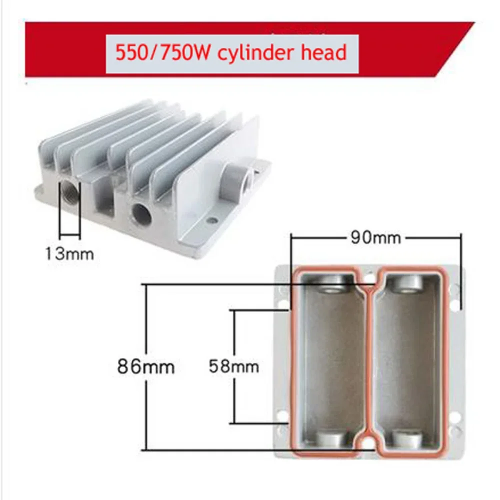 Silent Oil-Free Pump Part With Oil-Piston Air Compressor Cylinder Head Direct Connection Wind Li Bama Cylinder Head Side Cover