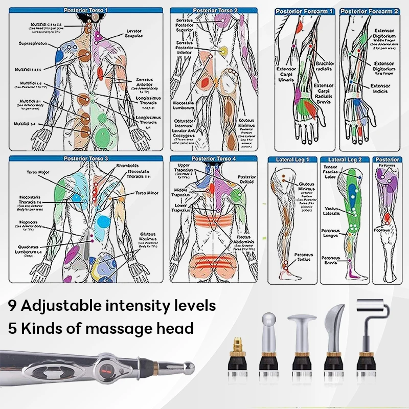 Electronic Acupuncture Pen Acupuncture Point Pen Therapy Electronic Energy Pen Pain Relief Laser Head Back Neck Leg Body Massage