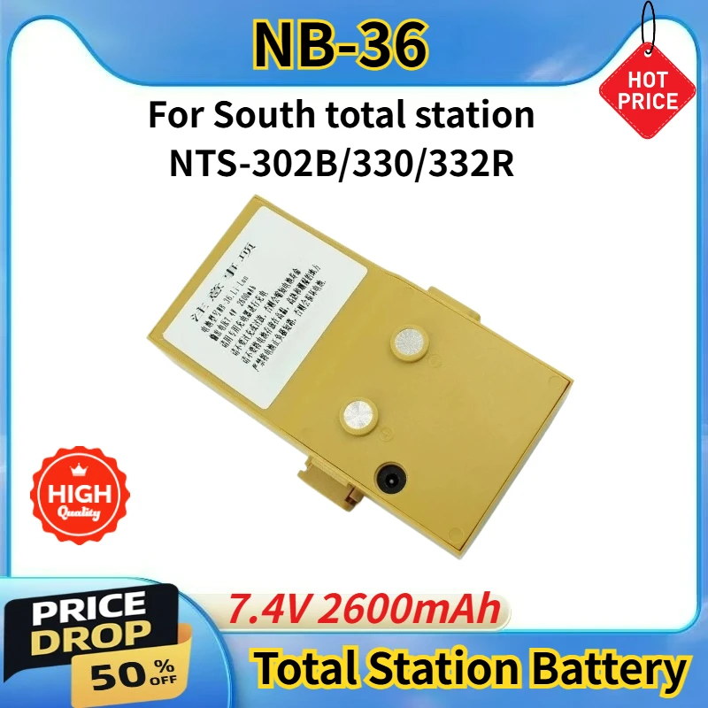 High Quality for South Total Station NTS-302B/330/332R Brand New NB-36 Replacement Battery 7.4V 2600mAh