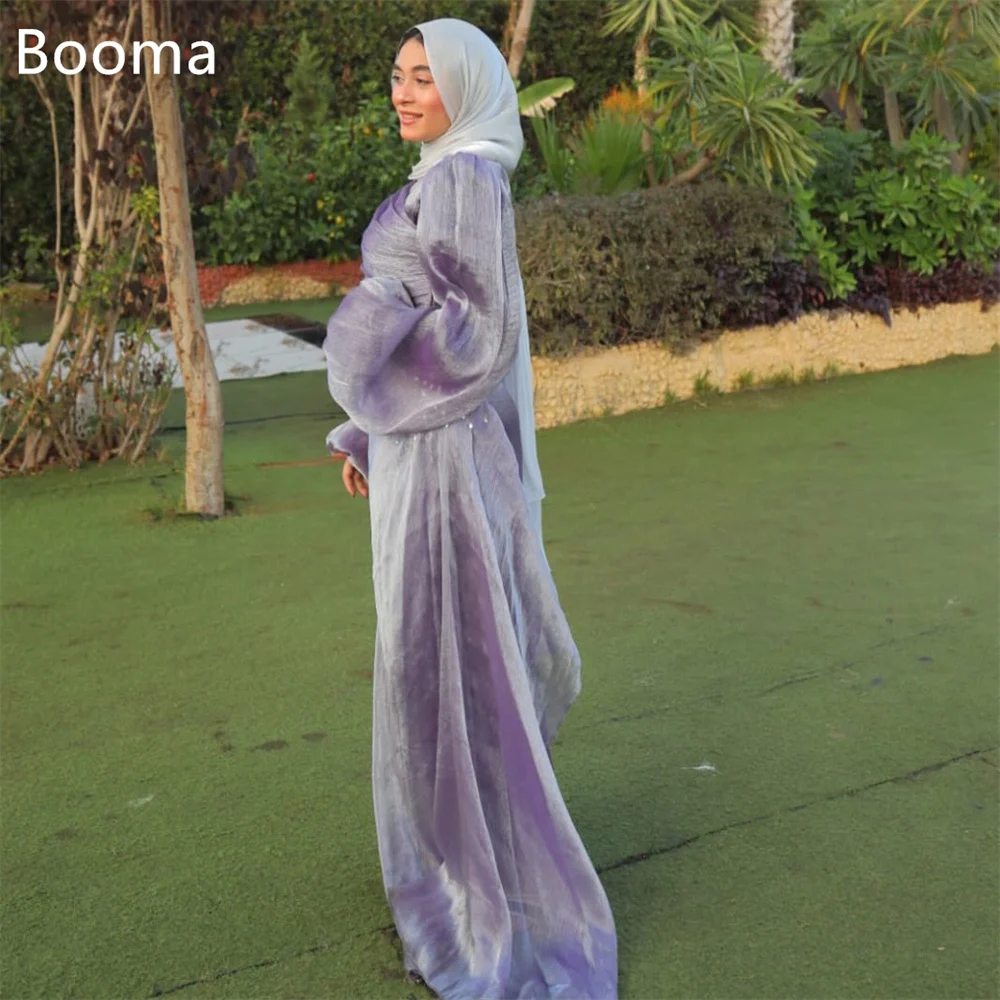 

Booma Shiny A-Line Crystal Pleat Dresses Formal Party Gowns for Women Long Sleeve Simple Prom Gown Customize 2025
