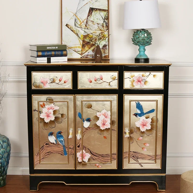 

Entrance Household Large Capacity Solid Wood American Hall Storage