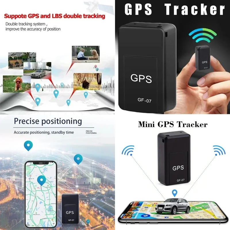 GF07 Magnetic Mini GPS Tracker Real-Time Vehicle Locator Car Pet Tracking Device Compact Portable GPS Locator Position APP -----