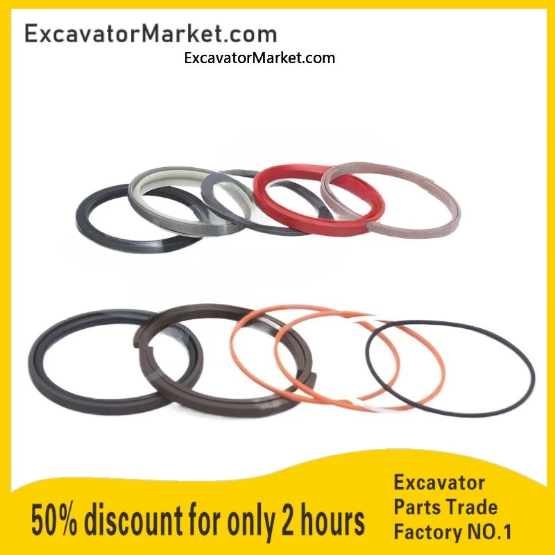 

Parts For Hitachi EX200 piston rod boom,middle arm,bucket arm,walking,tightening oil cylinder oil seal repair kit, sealing ring