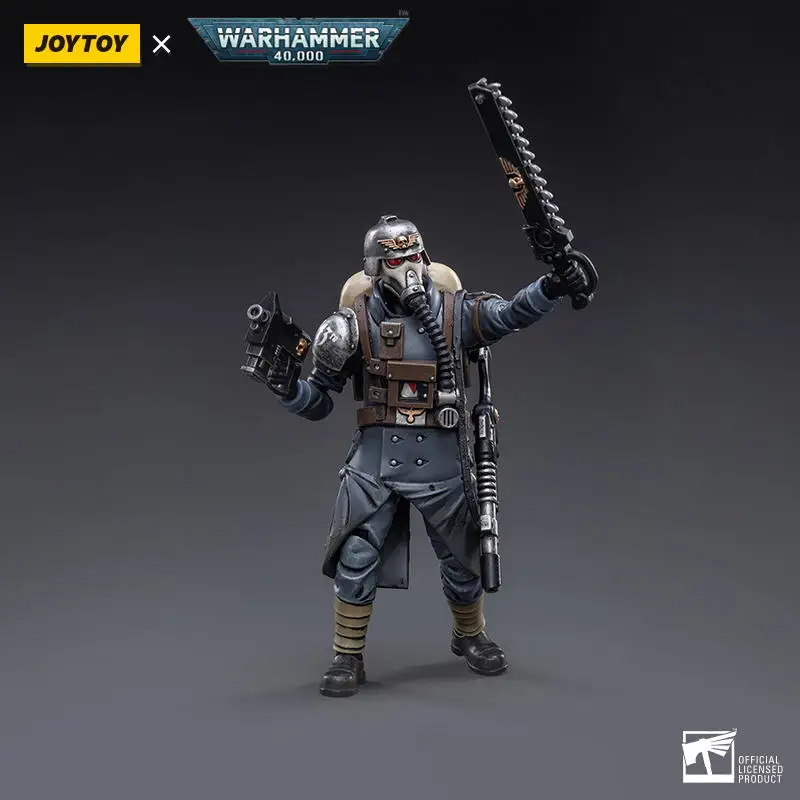 JOYTOY Warhammer 40k 1/18 Action Figures Anime 10.3cm Astra Militarum Death Korps of Krieg Veteran Squad Guardsman