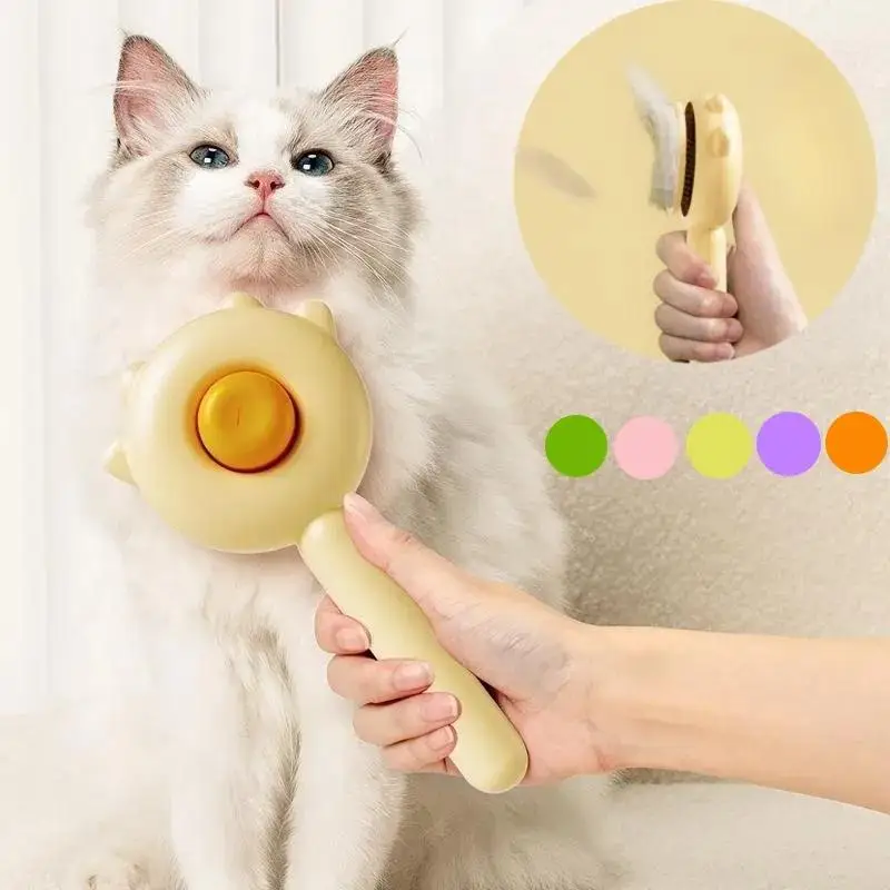 New Pet Grooming Needle Brush Magic Massage Comb Hair Remover Pets General Supplies with Pet Nail Clippers Cat Dog Cleaning Care