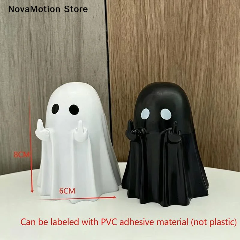 [NM]PVC Ghost Pen Holder Cute Spooky Pencil Rack Desk Storage Ornament Creative Kawaii Office Stationery Stand Halloween Gift