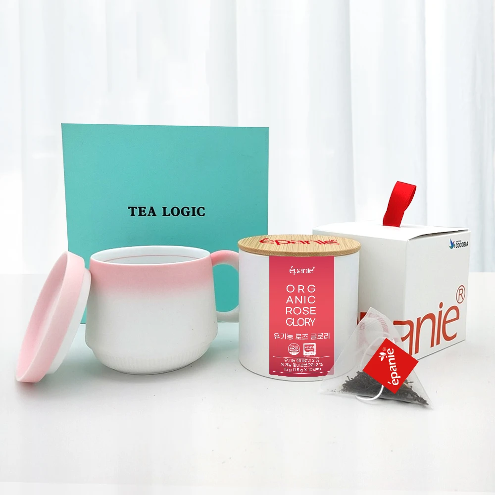 에빠니 클래식 유기농 허브차 로즈글로리 10티백+베리 머그컵 선물세트
