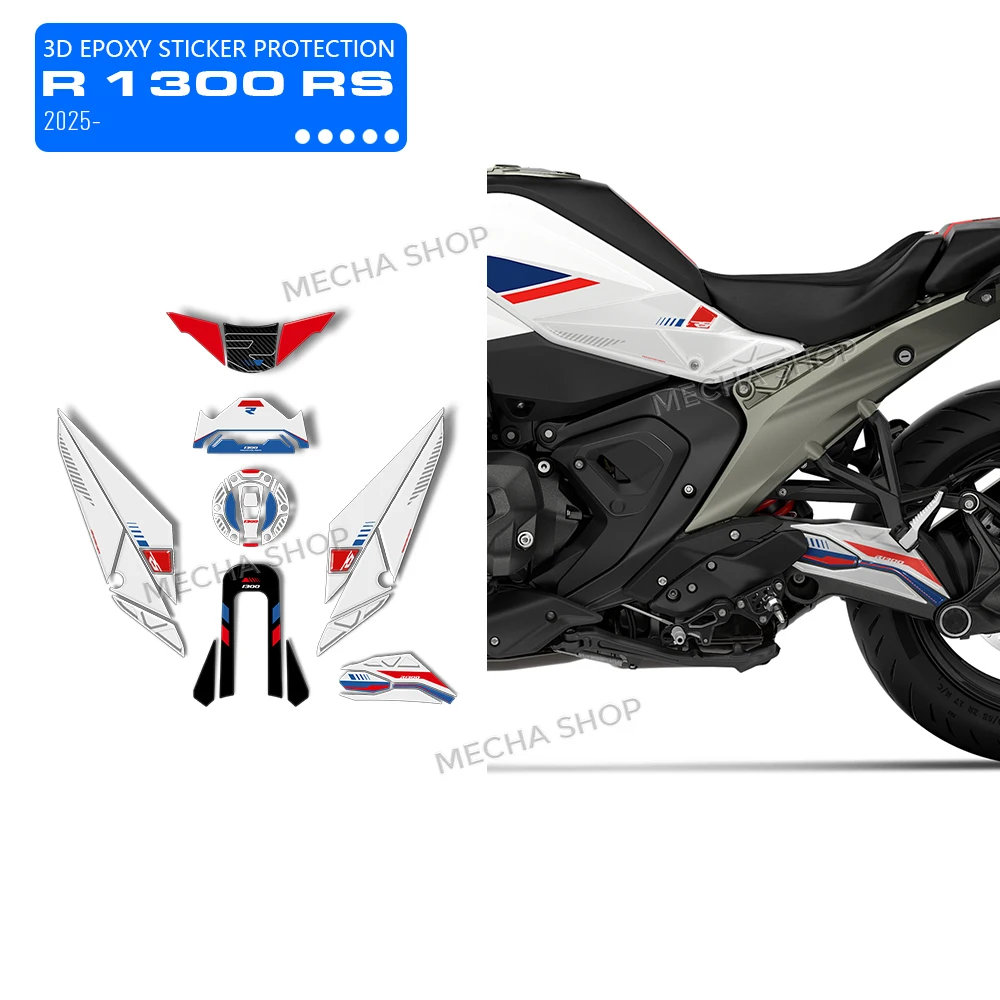 

For R 1300 RS 2025 Tank Pad Sticker R1300RS Accessories Motorcycle Waterproof Anti-Scratch 3D Epoxy Decal