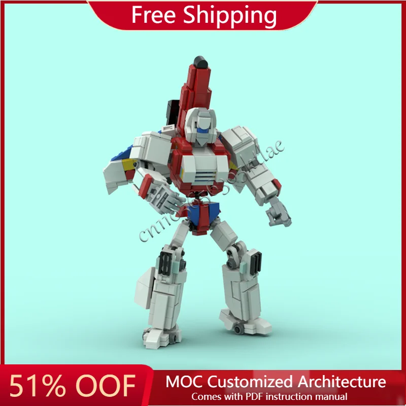 

436 деталей MOC, знаменитые персонажи фильмов, летающие роботы, модель строительных блоков, техника, креативные гаражные кирпичи, детские игрушки, подарки