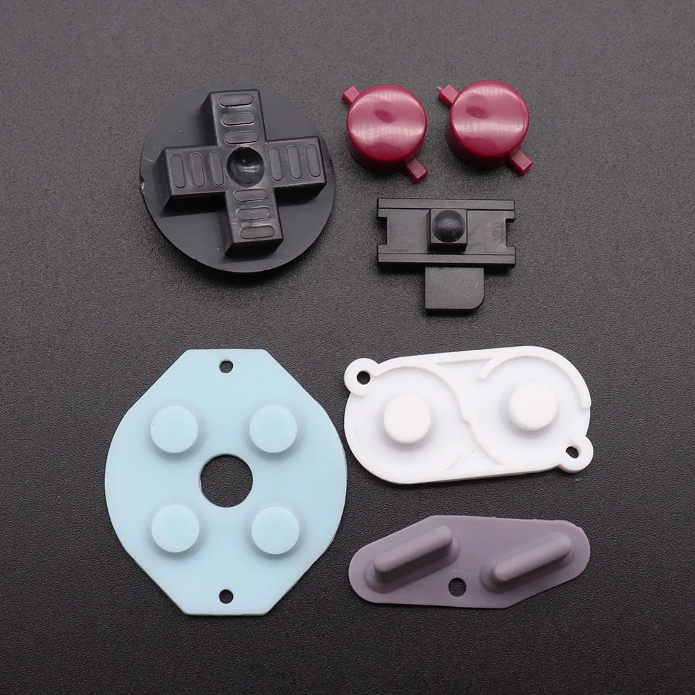 Rubber Conductive D-pad Buttons for GameBoy Classic for GB DMG A B buttons DiIY Button Set Replacement