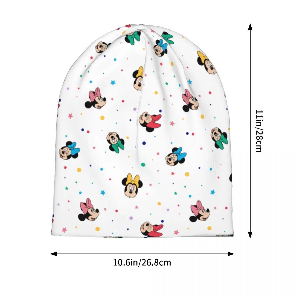 미키 미니 마우스 레인보우 보우 캡 패션 남성 여성 야외 스컬리 비니 모자 여름 따뜻한 이중 용도 보닛 모자