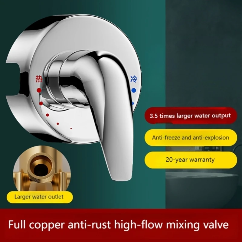  Wall Mounted Metal Mixing Valves Fitting for Precise Temperature Regulation