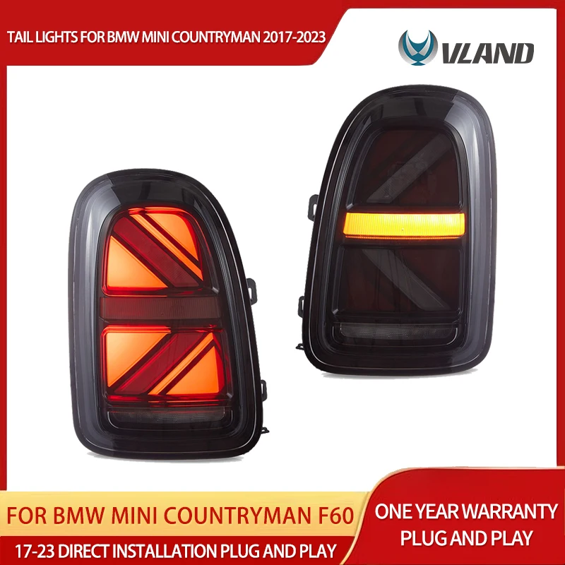 VLAND 2017-2023 Countryman F60 Voll-LED-Rückleuchten mit Sequenzieller Blinkfunktion Dynamische Heckleuchten Paar-Set von 2 Stück