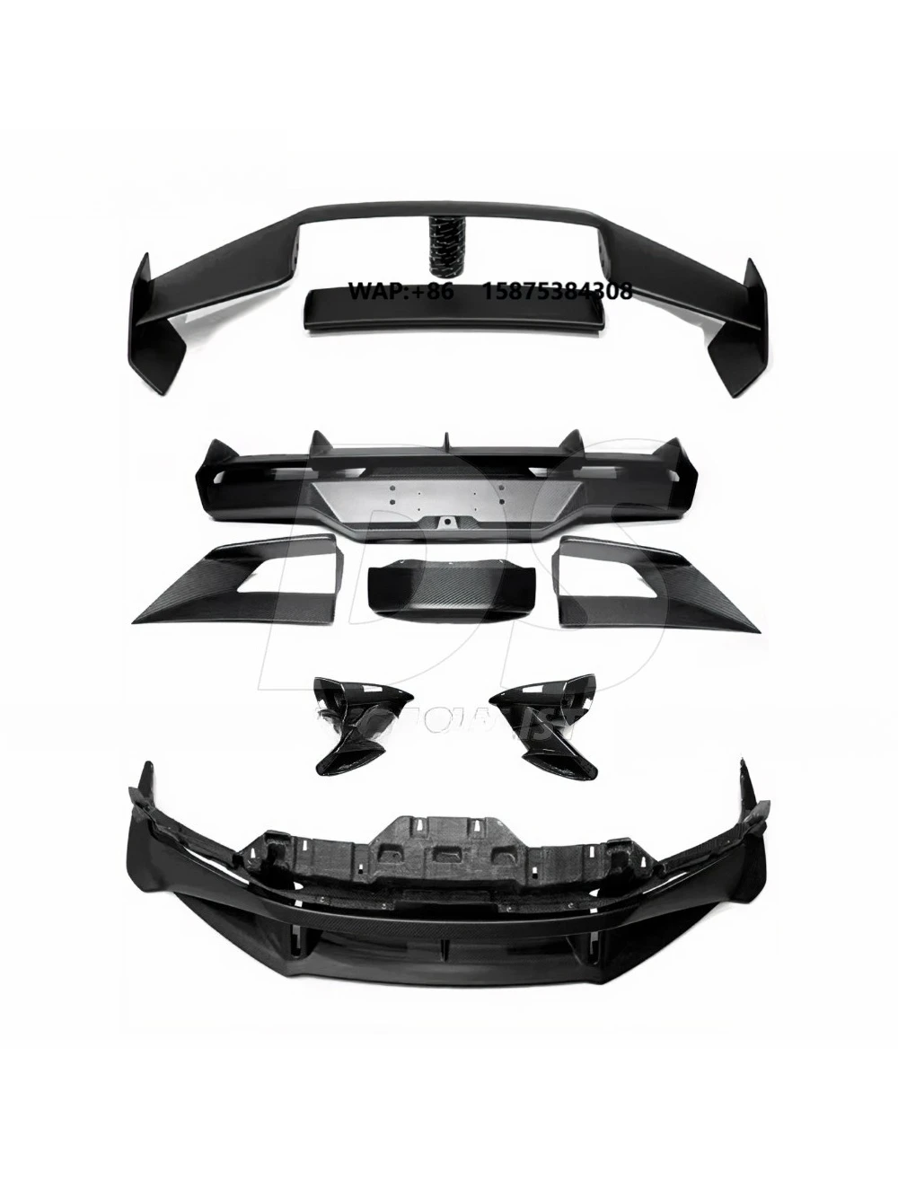 OEM Style Dry Carbon Fiber Full Body Kit for Huracan STO Front/Rear Diffuser Wing Side Panels Mirrors Engine Vents