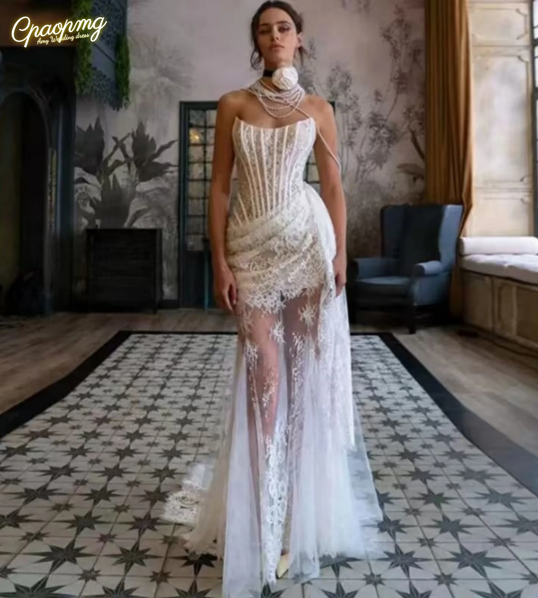 

Customized Elegant Party Lace Long Bespoke Occasion Gown Evening Dresses Retro Dubai Saudi Arabic