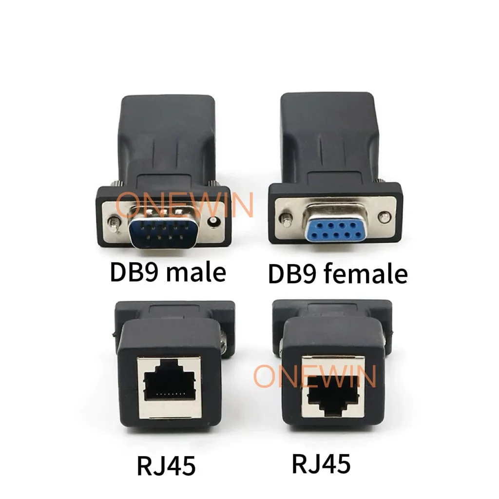DB9 RS232 オスメス RJ45 COM ポートアダプタ LAN イーサネットシリアルポートからネットワークポート