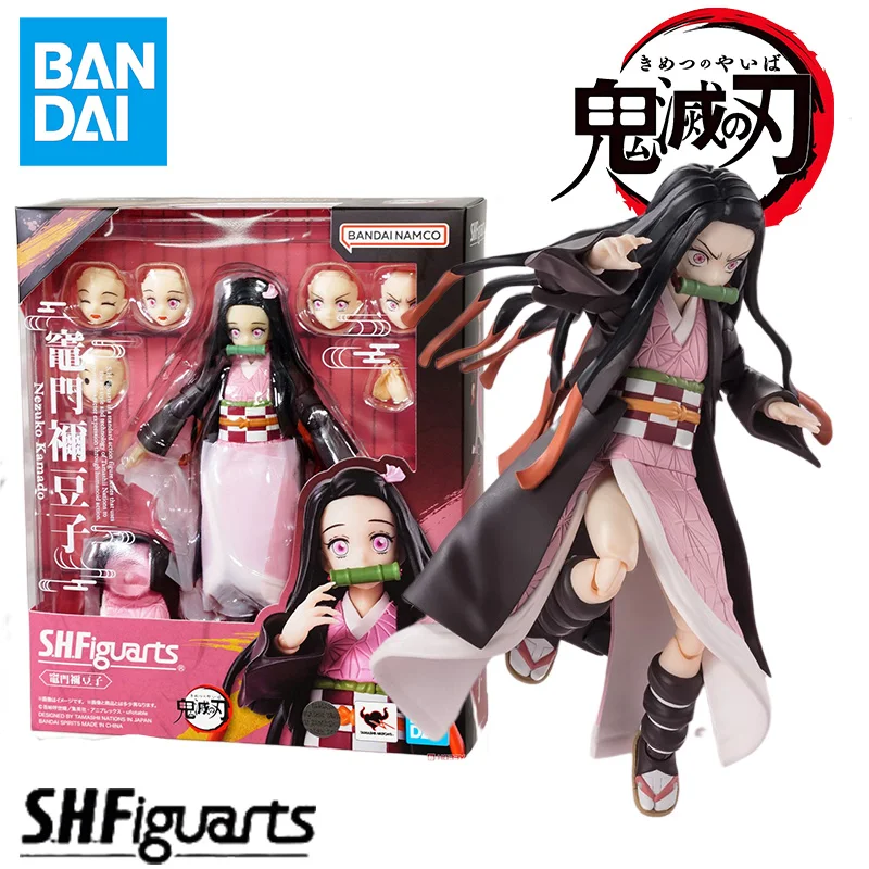 

In Stock Bandai S.H.Figuarts Demon Slaye Nezuko Kamado Model Kit Anime Action Fighter Finished Model Toy Gift For children