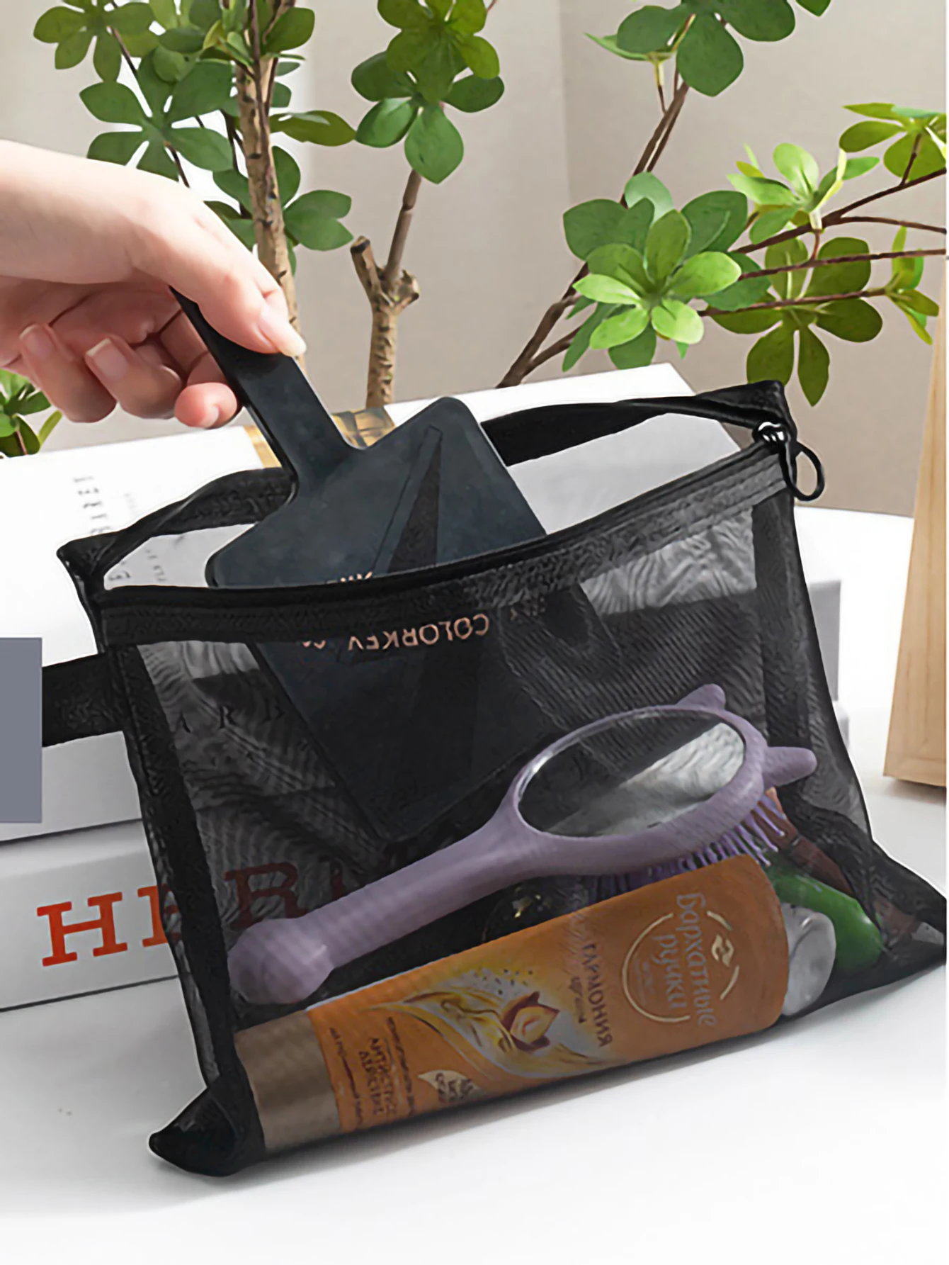 1/5/10 قطعة شبكة واضحة حقائب مستحضرات التجميل النساء حقيبة مستحضرات تجميل سوداء المحمولة السفر أدوات الزينة المنظم حالة أحمر الشفاه كيس التخزين هدية