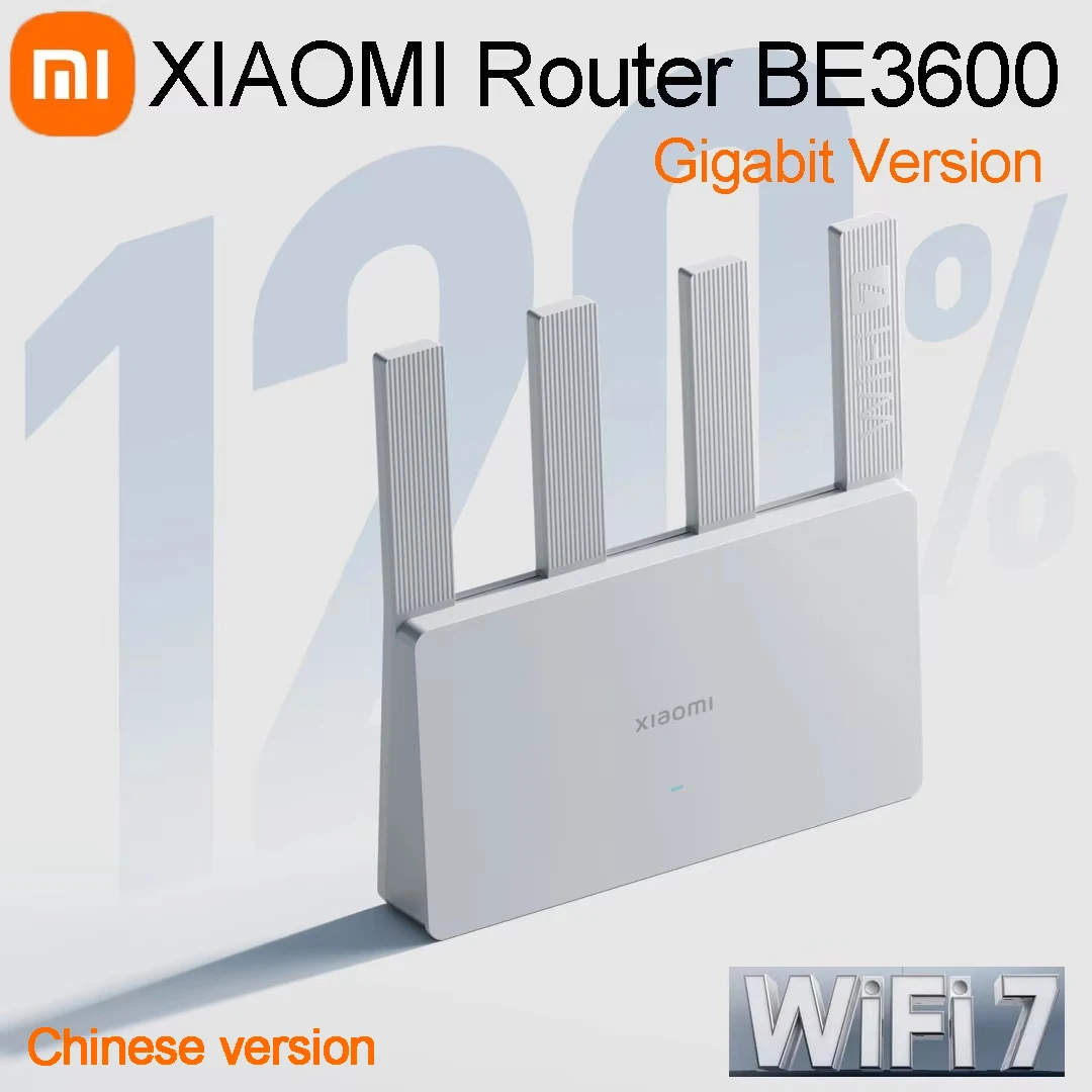 Xiaomi Router BE3600 Gigabit Version WiFi 7 2.4/5GHz Double Bands 160Mhz 3570Mbps Mesh Networking Gaming Acceleration