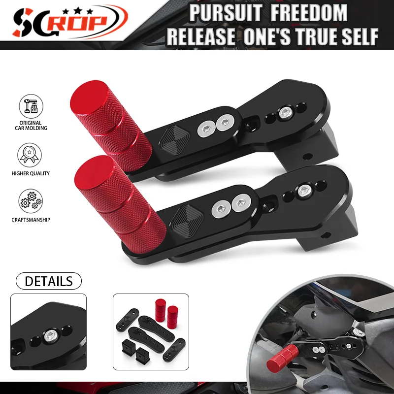 

Adjustable Footpegs Pedals For MSX125 GROM125 2014-2024 Motorcycle Multi-angle Telescopic Rear Passenger Footrest msx125 grom125