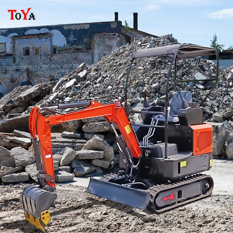 Reliable 1TON1.3TON hydraulic crawler digger with thumb bucket hammer digger triller for demolition work mud remove customized