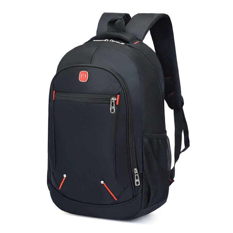 Large-capacity Student School Bag Casual Solid Color Backpack Material Oxford Men New Backpack Multi-functional Simple Bag image 2
