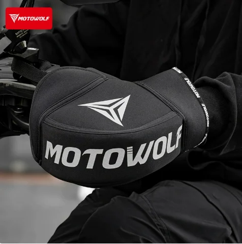 Motorcycle Thick Warm Handlebar Muff Waterproof Scooter Grip Handle Bar Muff Winter Protective Warmer Thermal Cover Gloves