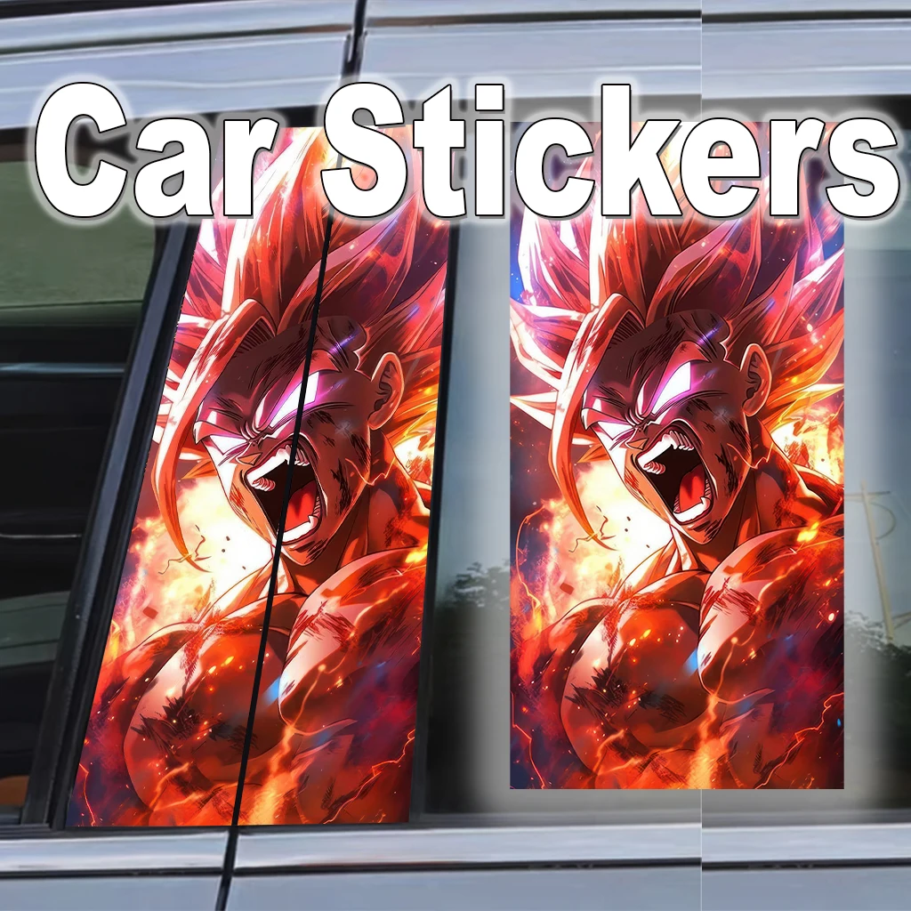 

Dragon Ball Waterproof Car Sticker B-pillar Anti-scratch Sticker Super Saiyan Anime Self-adhesive Anti-rub Decoration Auto Parts