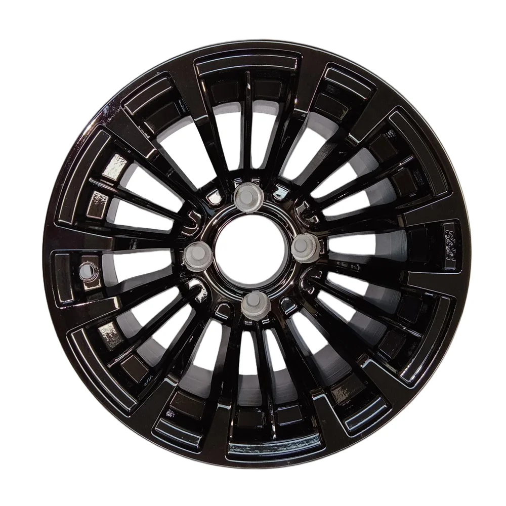 

Aluminium all black golf cart wheels NBR12-02 (12x7 - 4 - 101.6-68 - negative 25)