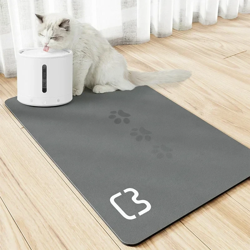 Minimalist pet feeding mat repeated washing cat and dog pad water absorption and non slip mat rest and training pet cushions