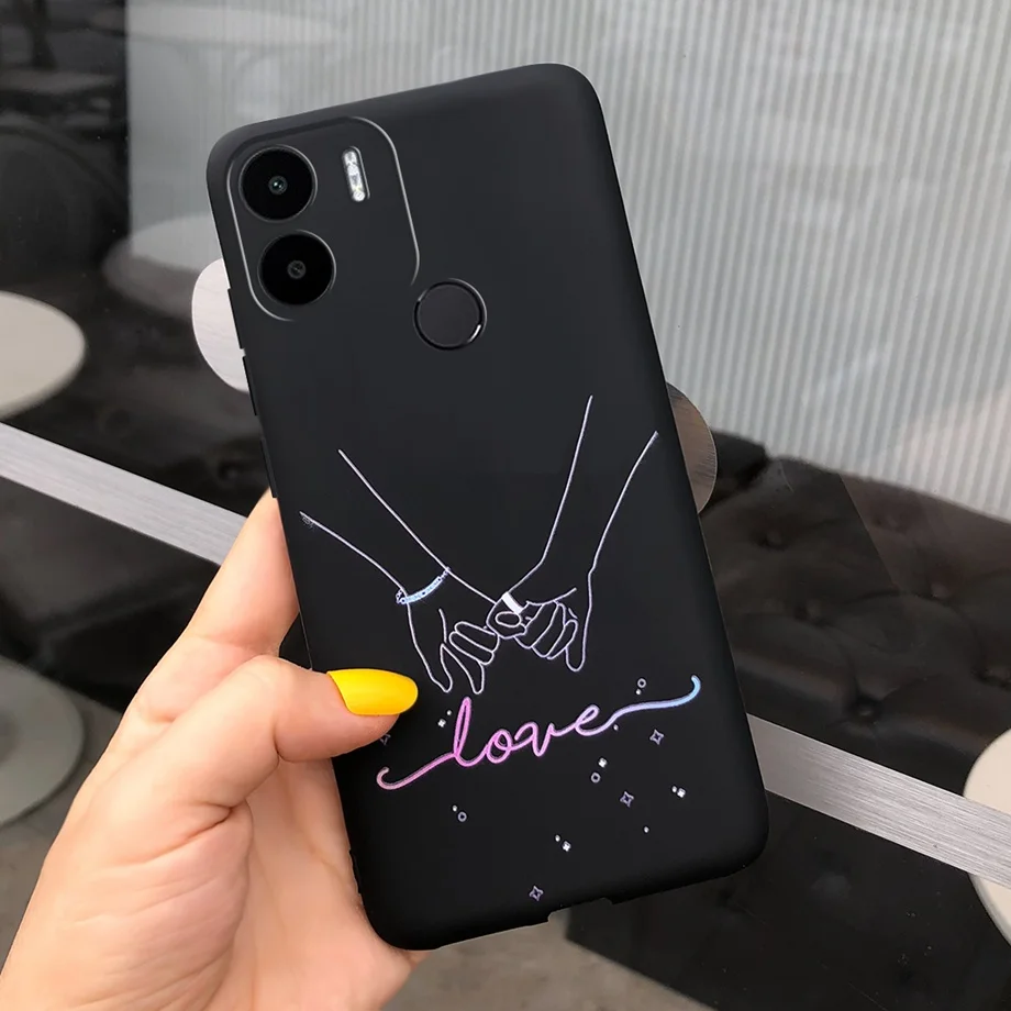 For Xiaomi Redmi A1 Plus Case Couple Heart Love Animals Soft Phone Cover For Fundas Xiomi Redmi A1+ A1 Plus Matte Candy Bumper