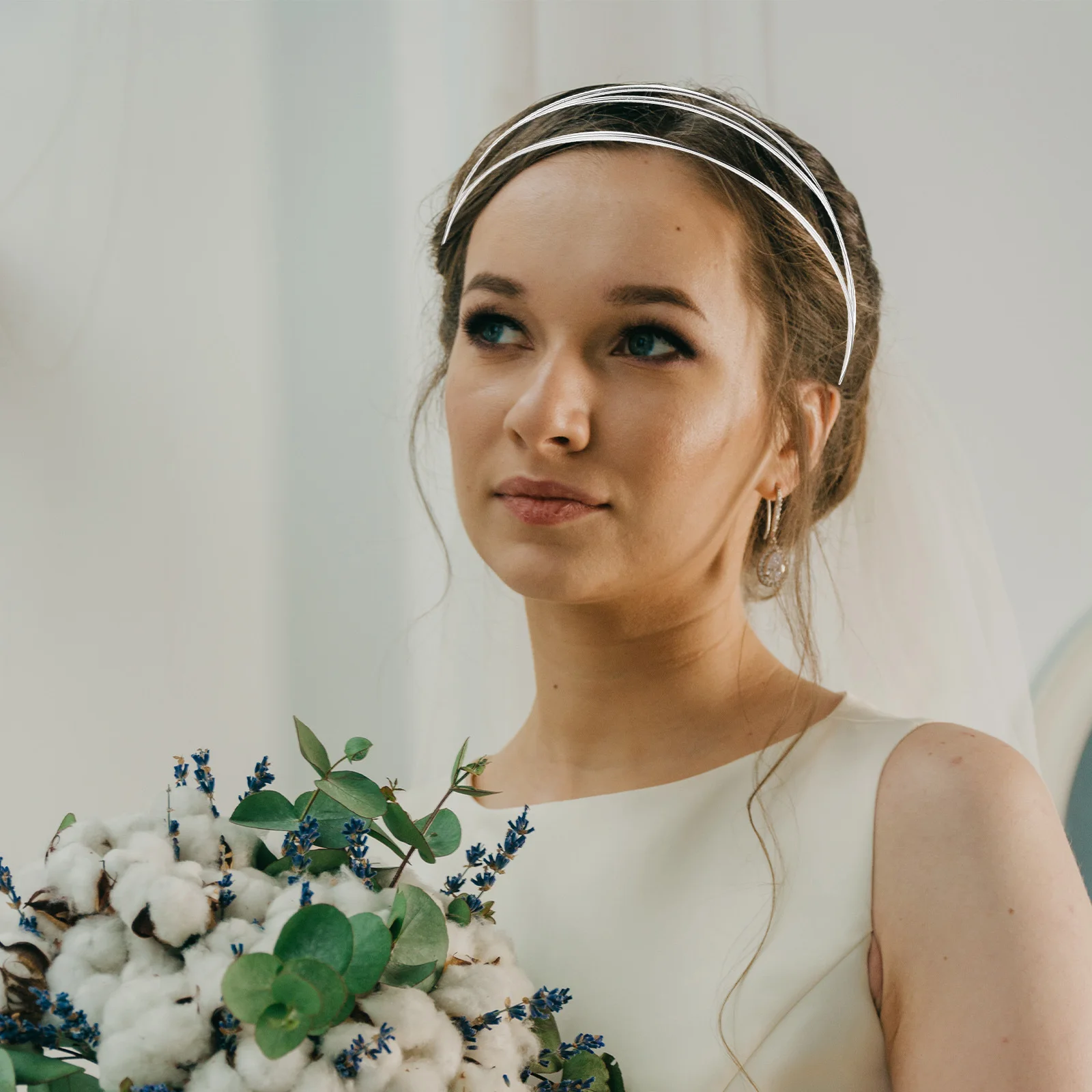 

2pcs Diy Headdress Frame Floral Crown Base Hair Decoration Accessory Craft Wedding Party Bridal Tiara Support Hair Styling Tool