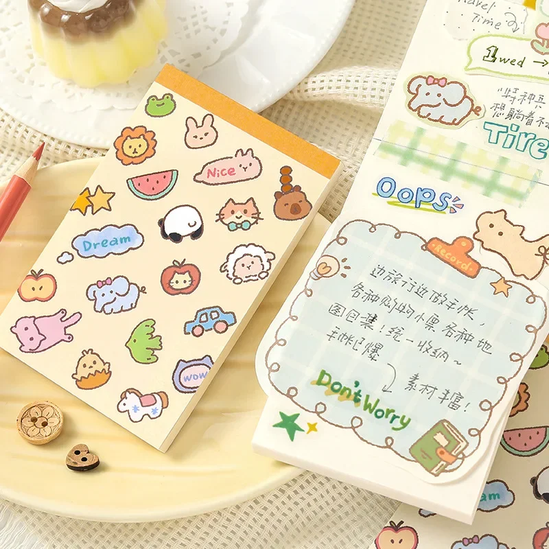 Mini Adhesive Book Cute Bubble Frame Series, Korean Cute Writing Message Handbook Notebook  Diary Kawaii Notebook
