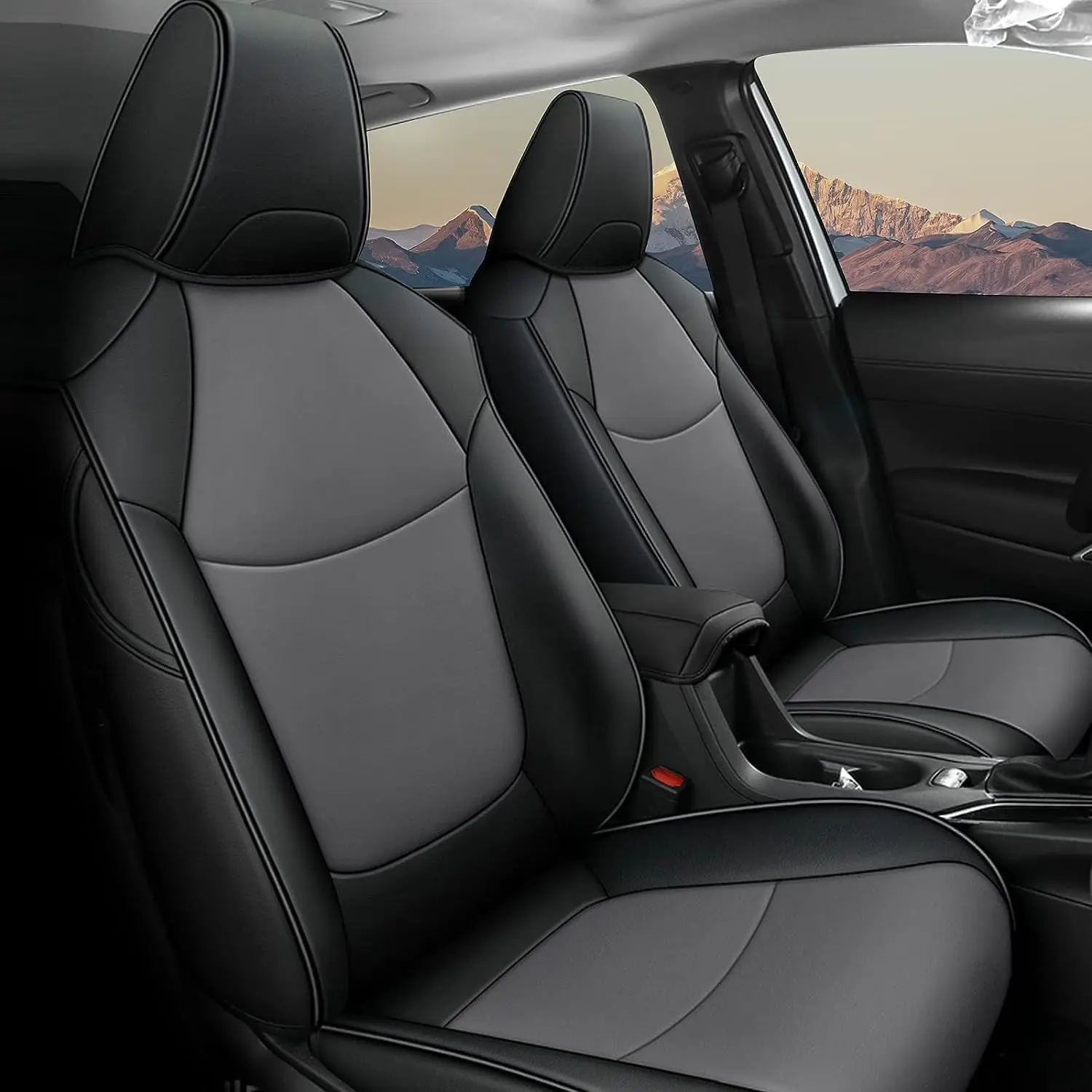 

Custom Fit for Toyota Corolla Cross Hybrid 2023 2024 2025 Faux Leather Car Seat Covers Full Set Compatible Airbag Corolla Cross