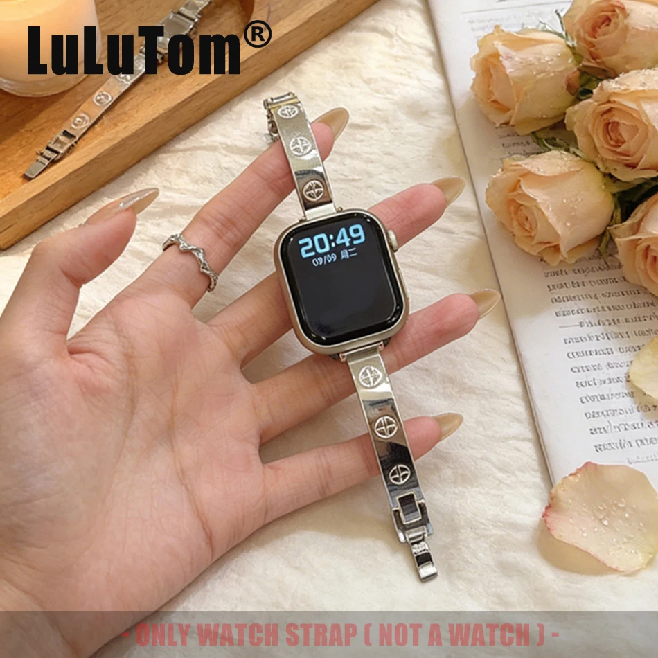 

Ремешки для Apple Watch 38 40 41 42 44 45 46 49 мм Тонкий браслет Медные украшения iWatch Series 10 9 8 7 6 5 4 3 SE Ultra Women